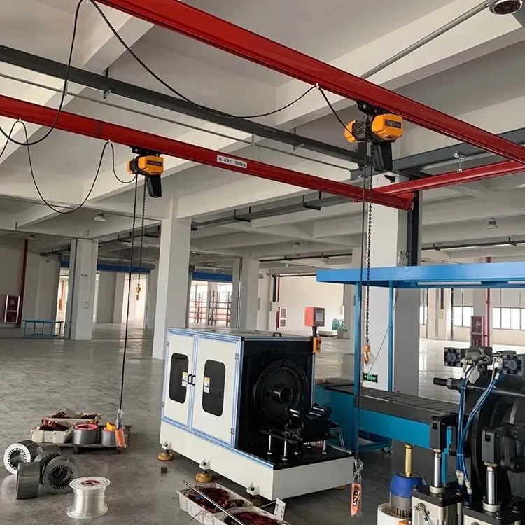 MTC Crane 1 Ton Electric Chain Hoist, 480V 3-phase, 20' Lift Height, VFD, Pendant with Emergency Stop