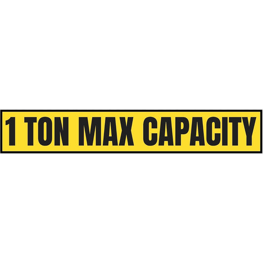 1 Ton Max Capacity Sticker — 3" x 18"