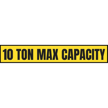 10 Ton Max Capacity Sticker — 6" x 36"
