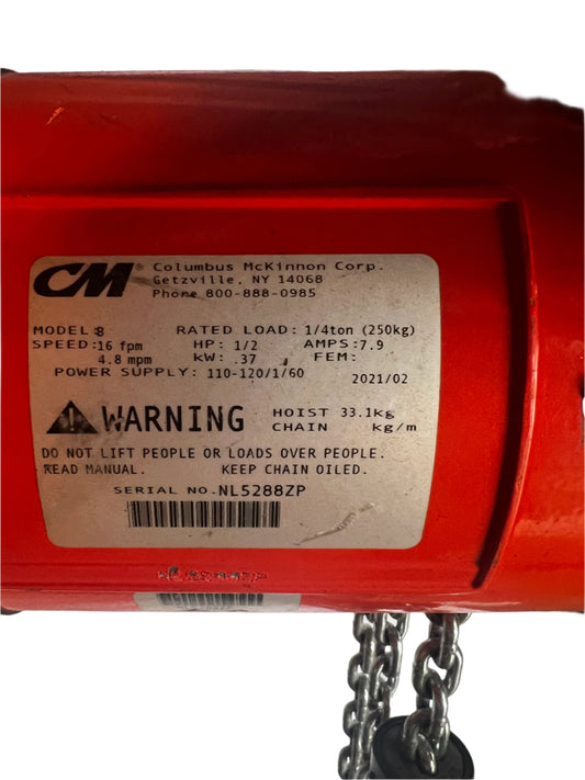 1/4 Ton CM Lodestar Hoist