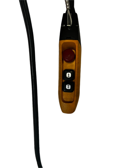 MTC Crane 1 Ton Electric Chain Hoist, 480V 3-phase, 20' Lift Height, VFD, Pendant with Emergency Stop