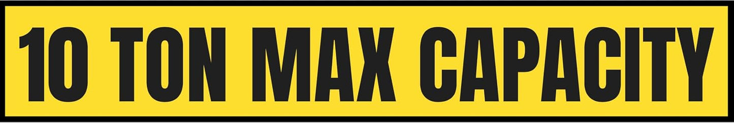 5 Ton Max Capacity Sticker — 6" x 36"