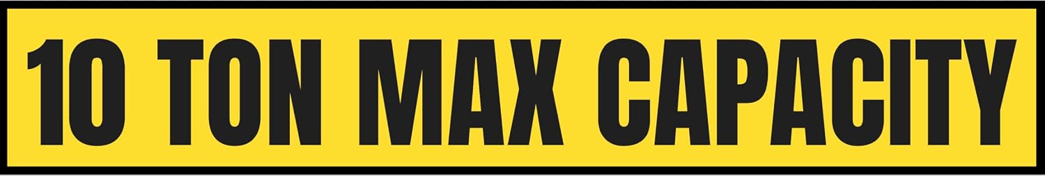 5 Ton Max Capacity Sticker — 6" x 36"