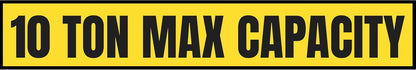 5 Ton Max Capacity Sticker — 6" x 36"