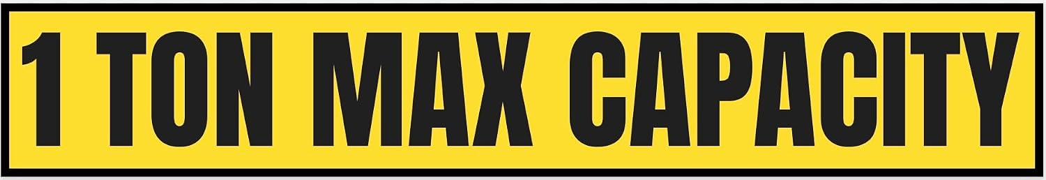 1 Ton Max Capacity Sticker — 3" x 18"