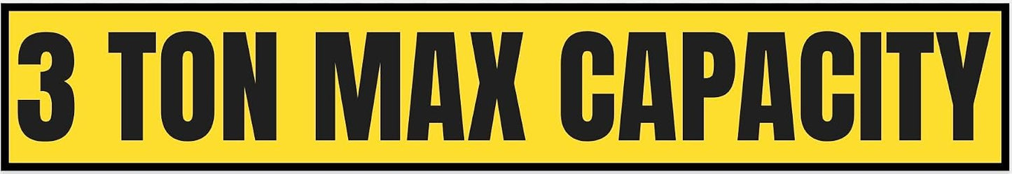 3 Ton Max Capacity Sticker — 3" x 18"