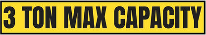 3 Ton Max Capacity Sticker — 3" x 18"