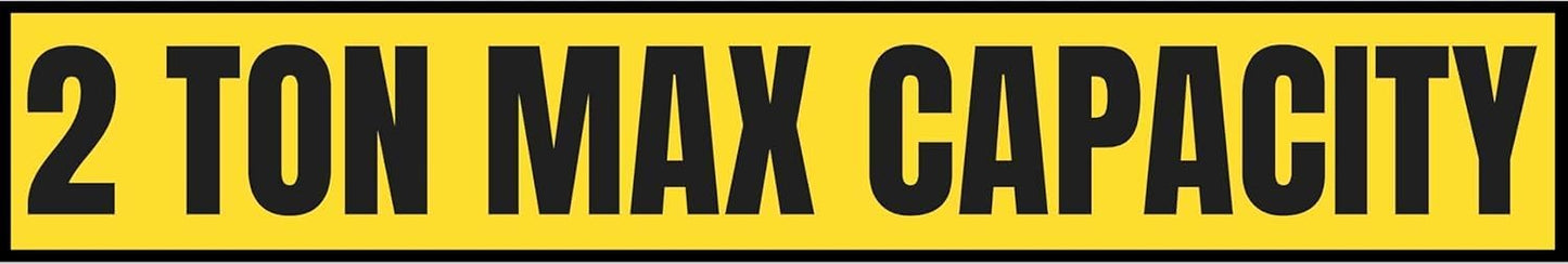 500 lb Max Capacity Sticker — 3" x 18"