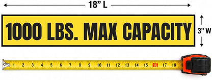 1000 lb Max Capacity Sticker — 3" x 18"