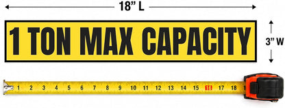 1 Ton Max Capacity Sticker — 3" x 18"
