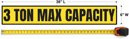 3 Ton Max Capacity Sticker — 6" x 36"