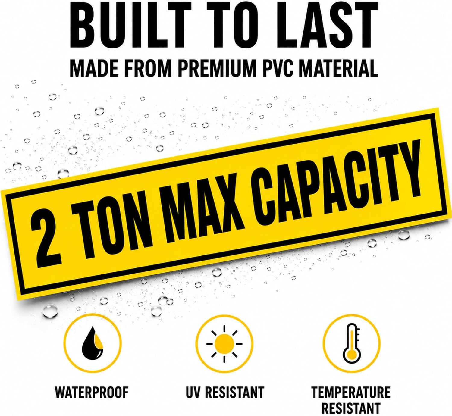 2 Ton Max Capacity Sticker — 3" x 18"