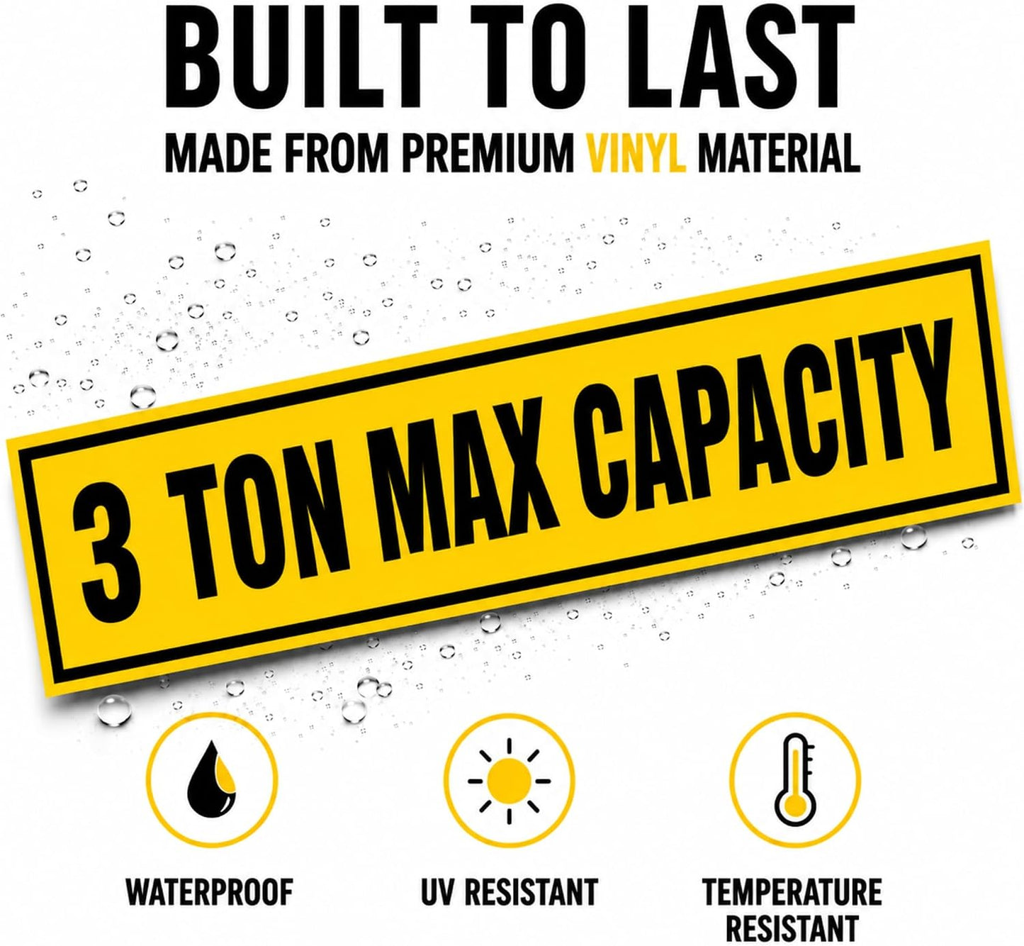 3 Ton Max Capacity Sticker — 3" x 18"