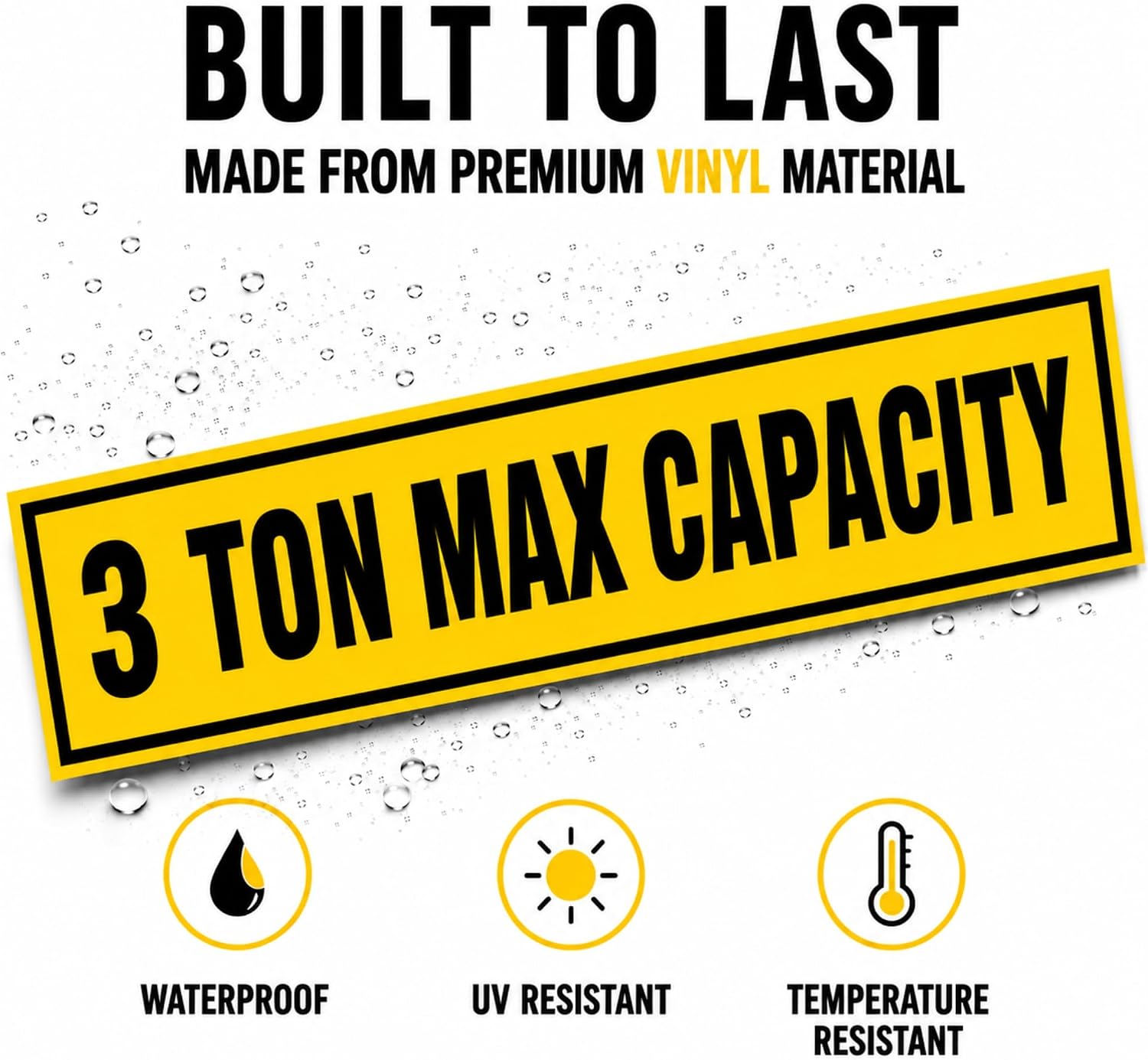 3 Ton Max Capacity Sticker — 3" x 18"