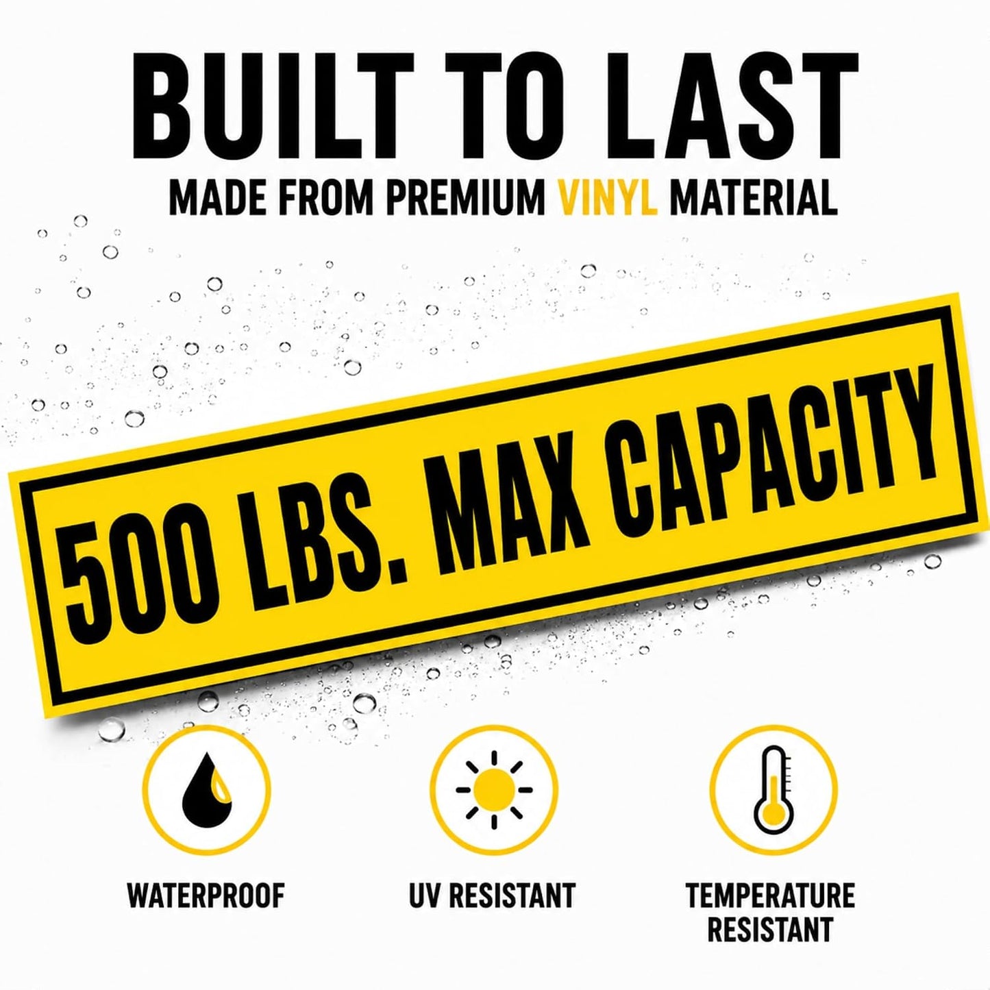 500 lb Max Capacity Sticker — 3" x 18"