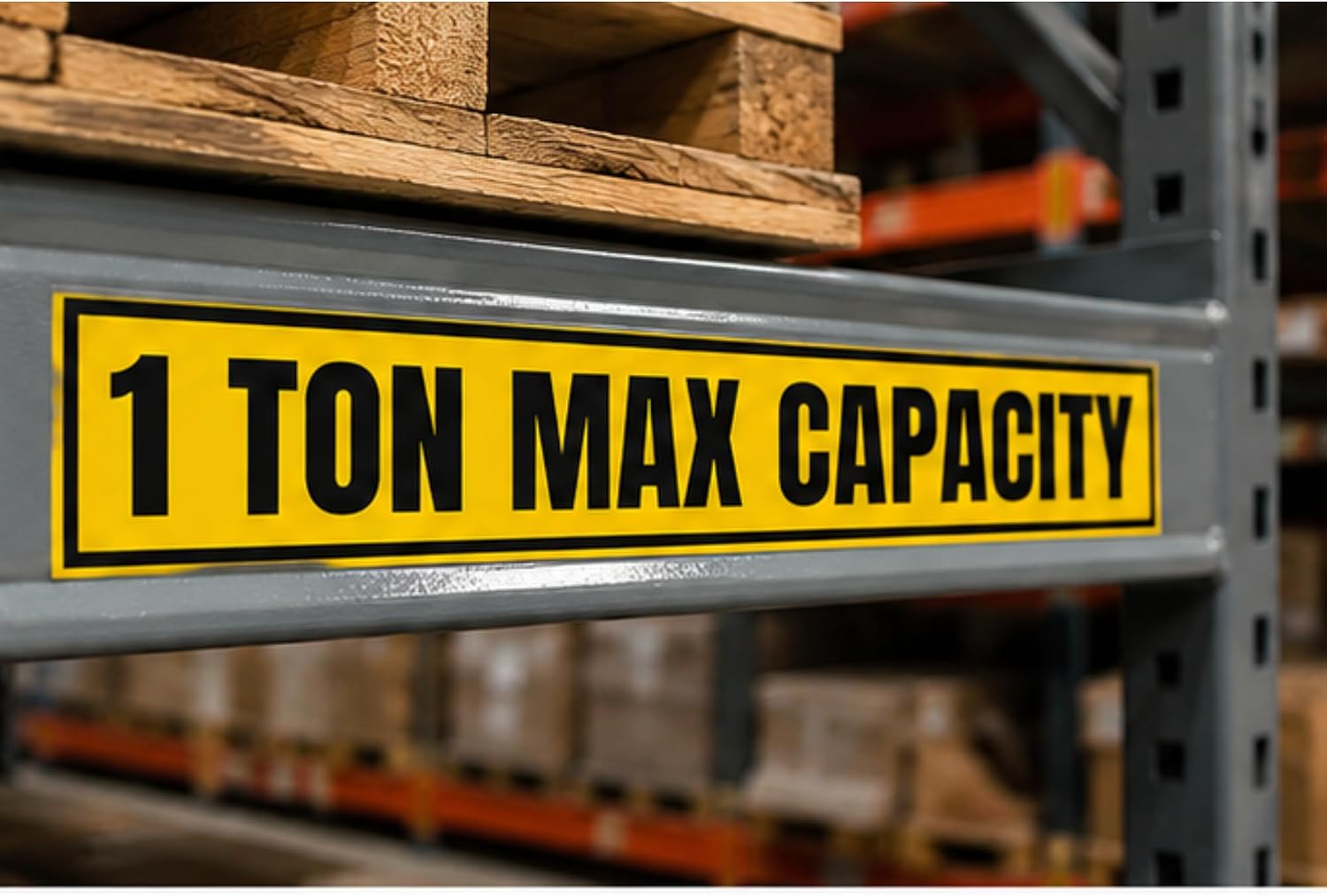 1 Ton Max Capacity Sticker — 6" x 36"
