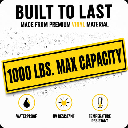1000 lb Max Capacity Sticker — 3" x 18"