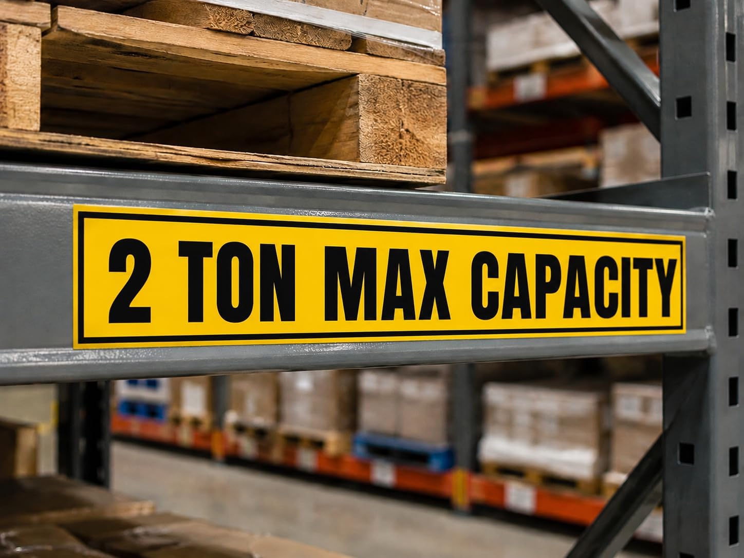 2 Ton Max Capacity Sticker — 6" x 36"