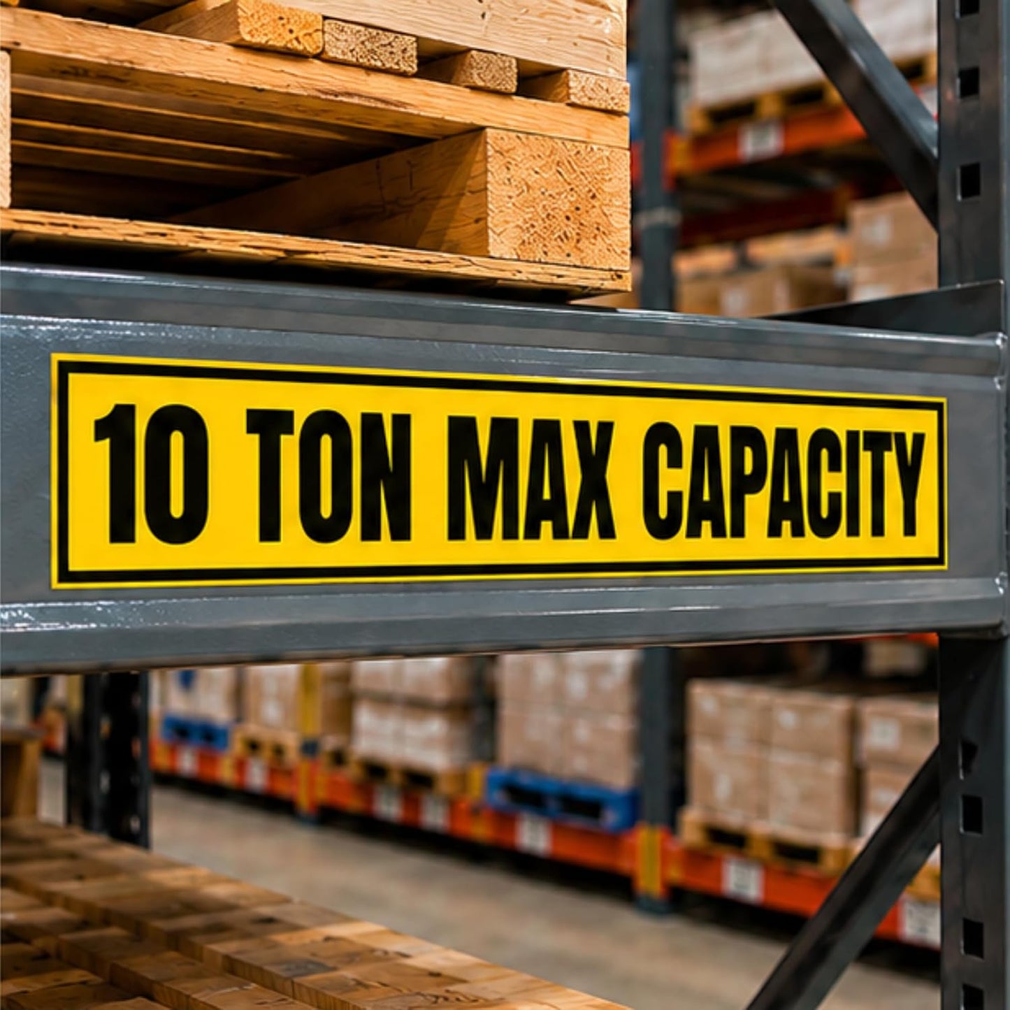 10 Ton Max Capacity Sticker — 6" x 36"