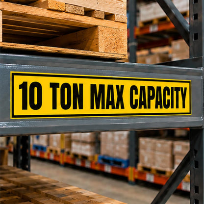 10 Ton Max Capacity Sticker — 6" x 36"