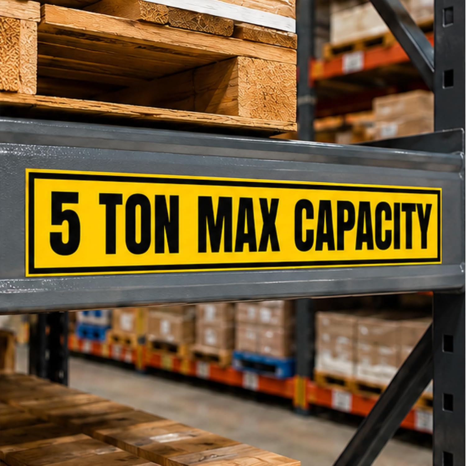 5 Ton Max Capacity Sticker — 6" x 36"