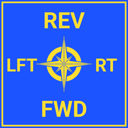 Compass sticker design A blue/yellow