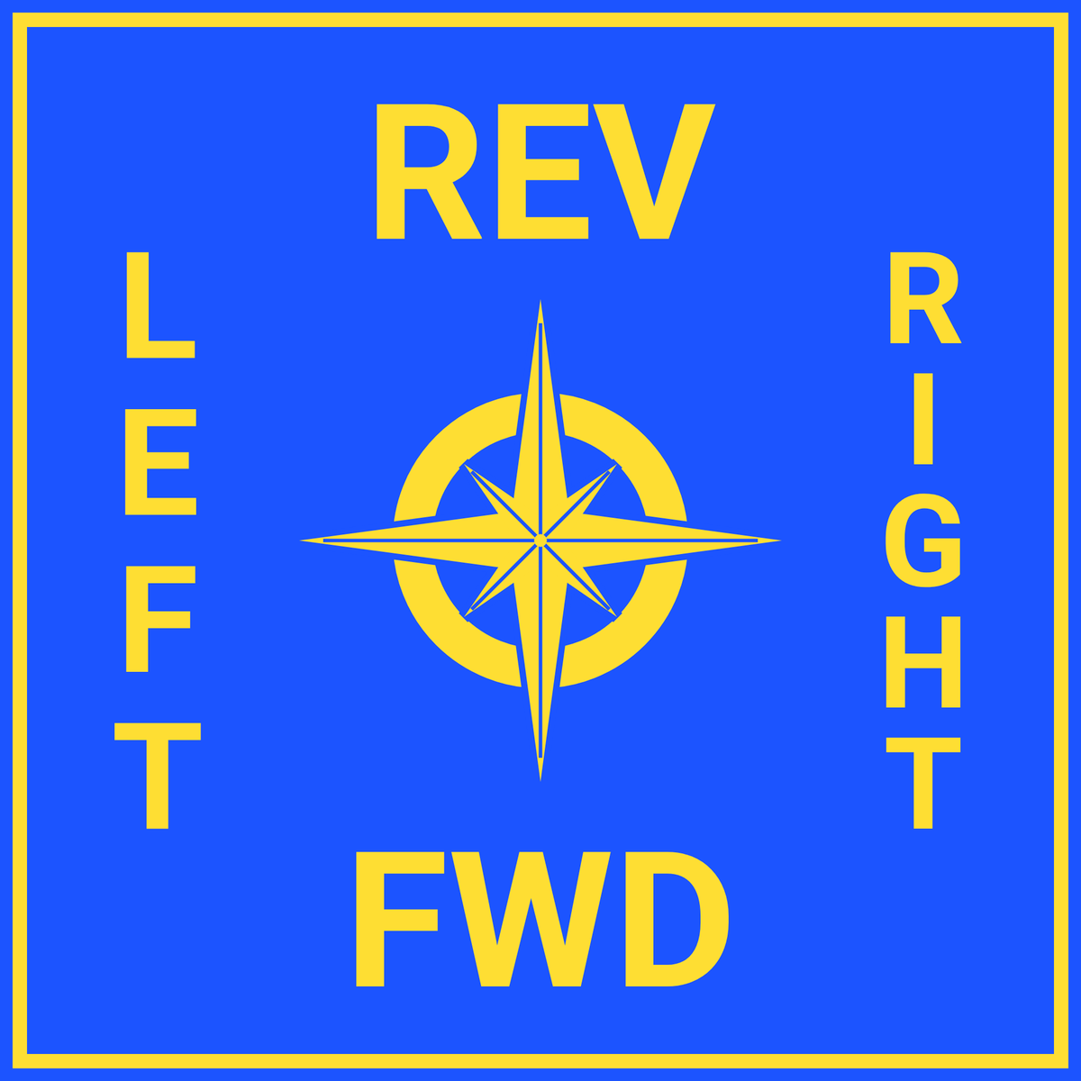 Compass sticker design B blue/yellow