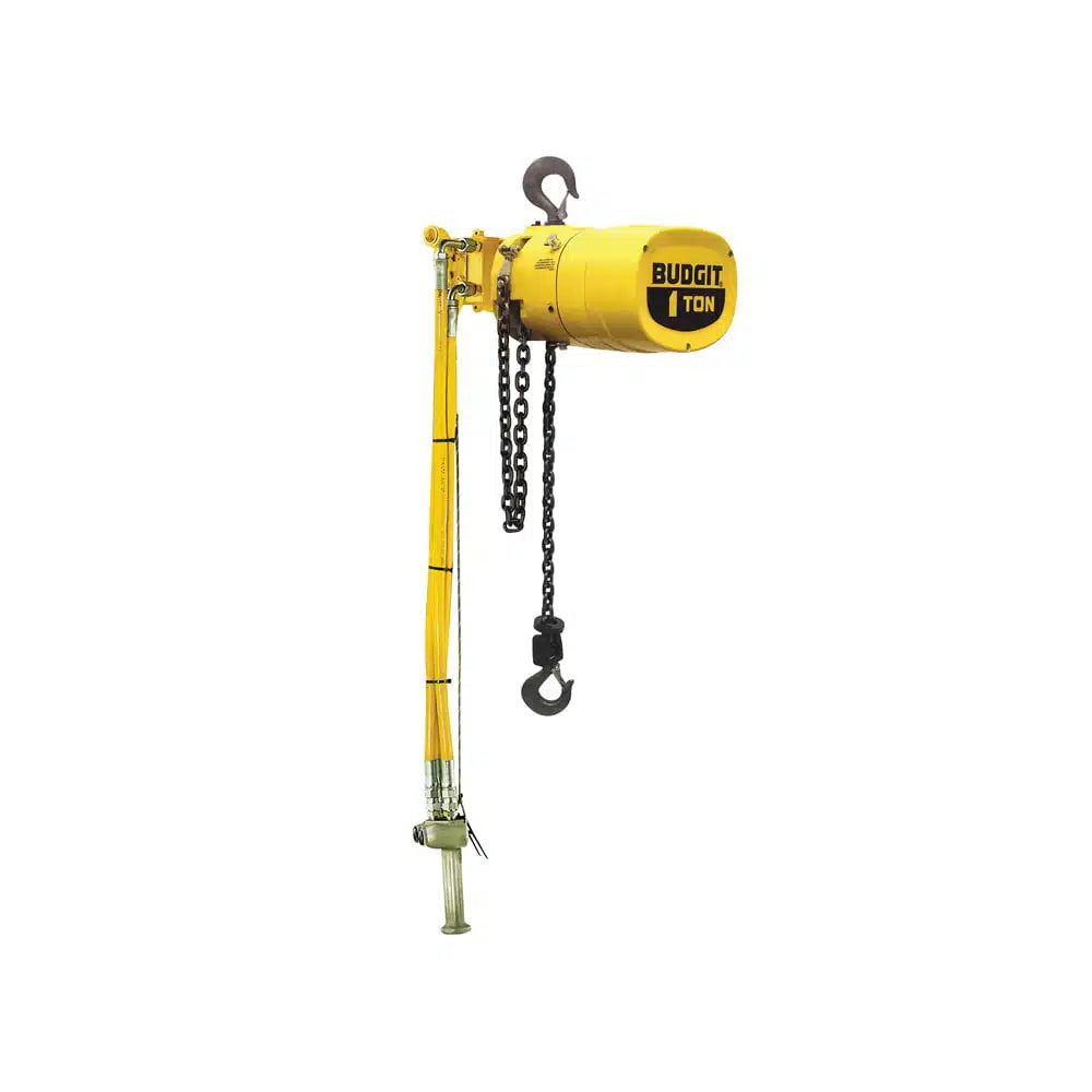 Budgit 6000 Series Air Hoist 1/2 Ton Capacity 10ft Lift 16 ft/min.